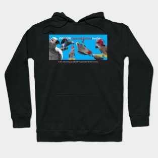 African Grey Parrot banner Hoodie